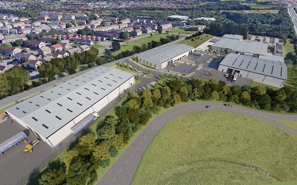 105,000 sq ft industrial development begins construction at Shawhead Point in Coatbridge Image